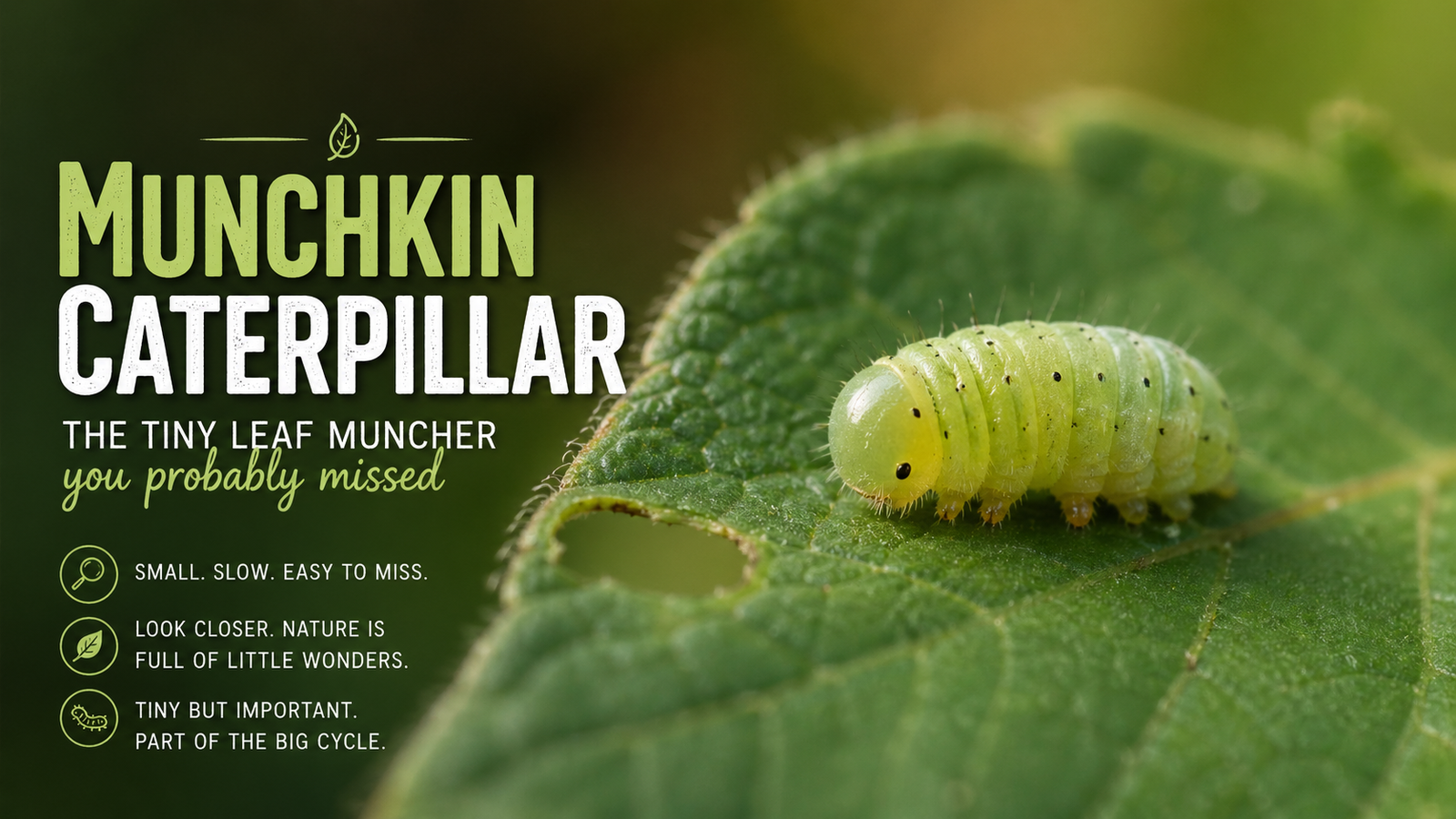 Munchkin Caterpillar — the tiny leaf muncher you probably missed