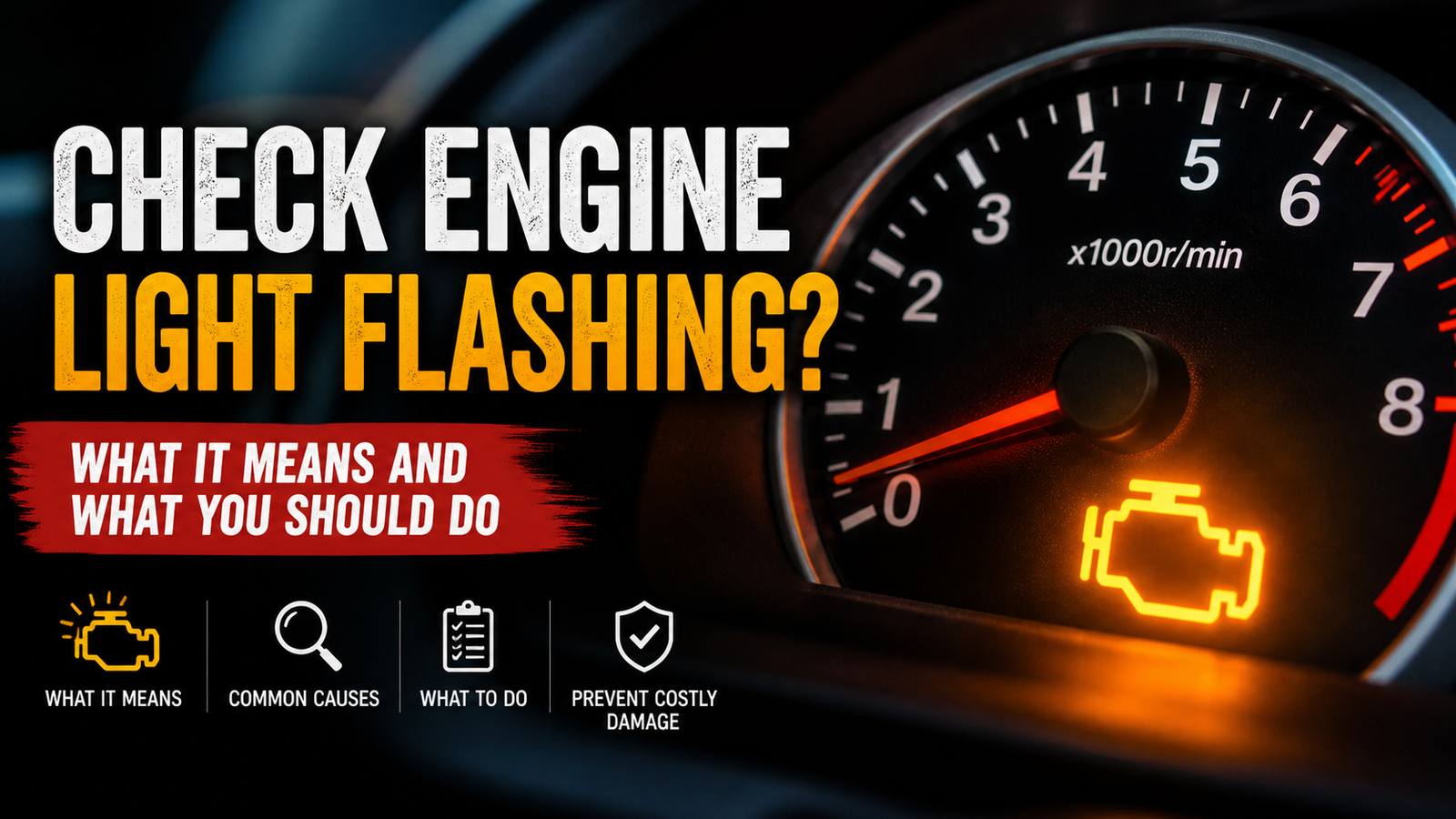 Check Engine Light Flashing — yeah… don’t ignore this one